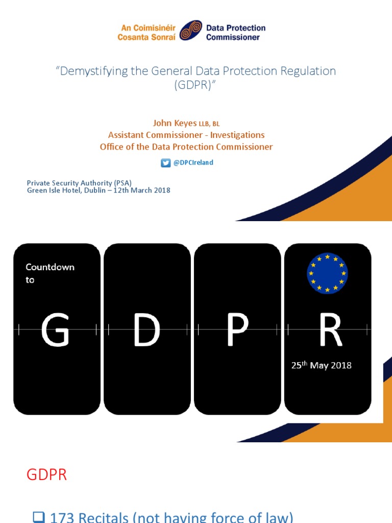 Demystifying The General Data Protection Regulation (GDPR) | PDF ...