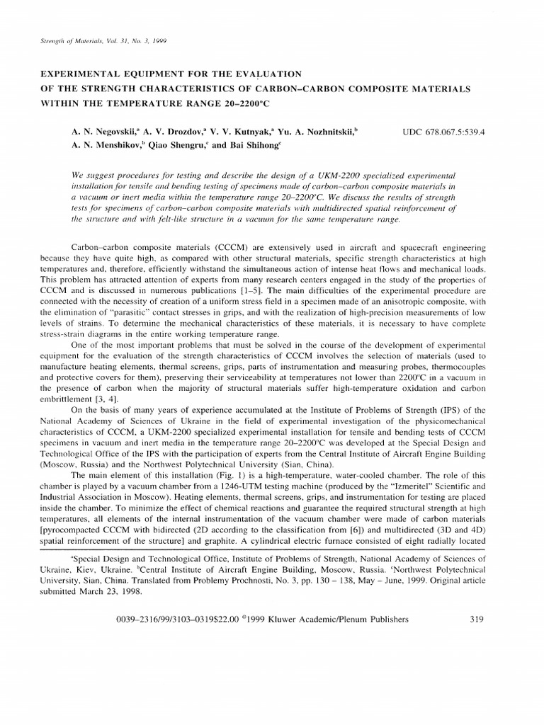 Experimental Equipment 1999 | PDF | Thermocouple | Strength Of Materials