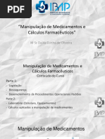 Manipulação de Medicamentos e Cálculos Farmacêuticos