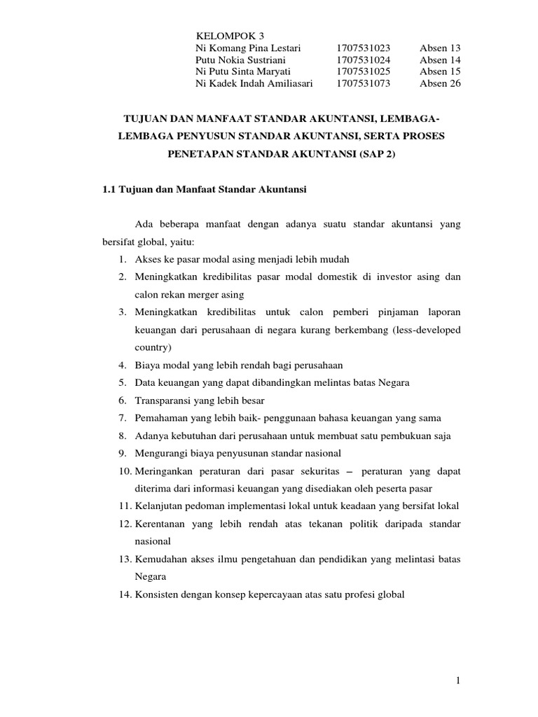 Manfaat Standar Akuntansi Global | PDF | Pengelolaan Keuangan & Uang