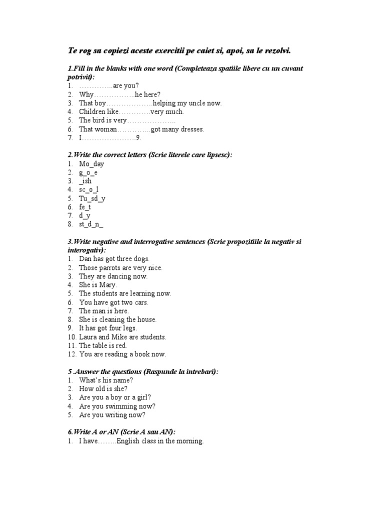 English Grammar Exercises for Students | PDF | Language Arts & Discipline