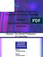 Powerpoint Presentation For Introduction To Dental Assisting The Dental Profession: An