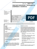 NBR 06750 - Rodas para Automoveis - Verificacao Da Durabilidade E Resistencia PDF