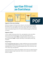 Pengertian Filtrasi Dan Contohnya