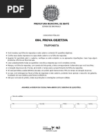 Vunesp 2019 Prefeitura de Ibate Sp Telefonista Prova