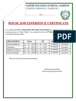 Expereicne Certificate