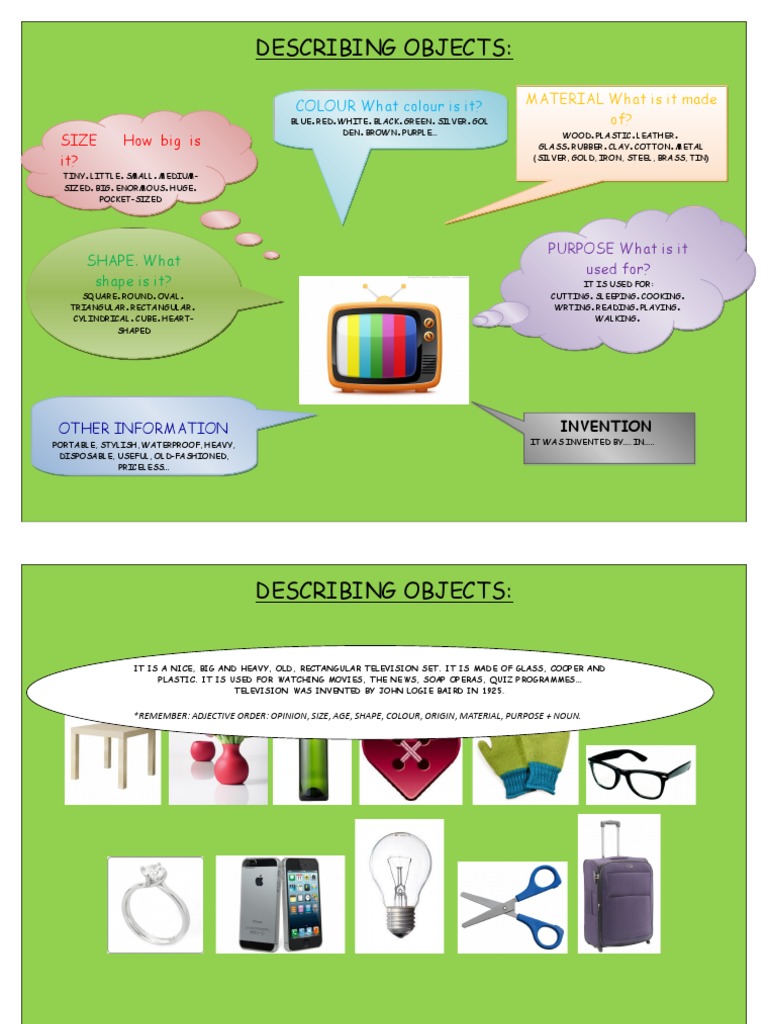 Describing Objects:: Size How Big Is It? | PDF | Building Materials ...