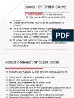 Modus Operandi of Cyber Crime