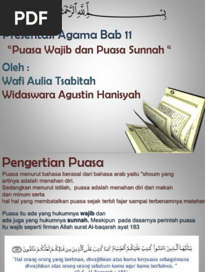 Presentasi Agama Bab 11 Puasa Wajib Dan Puasa Sunnah