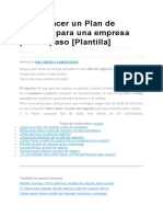 Cómo Hacer Un Plan de Negocio para Una Empresa Paso A Paso