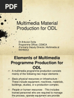 Multimedia Material Production For ODL