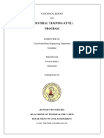 Industrial Training (Civil) Program: A Technical Report ON