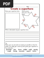 superhero worksheet