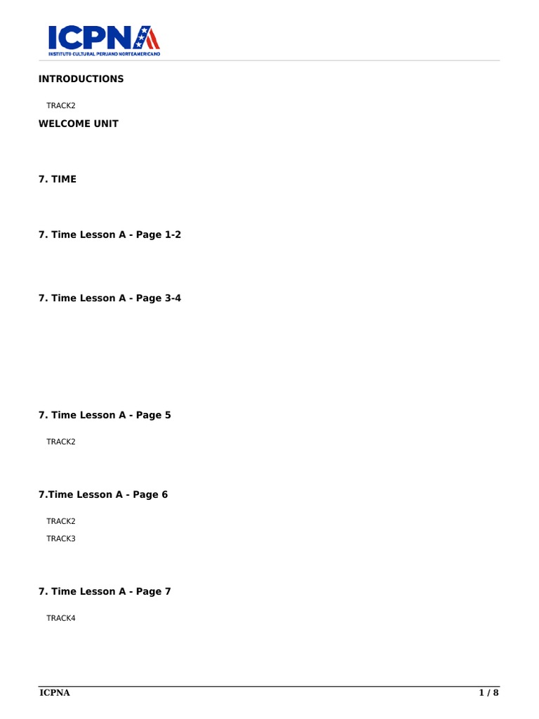 ICPNA English Lessons Overview | PDF | Application Software | Software