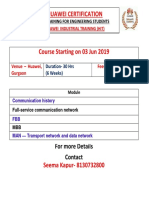 Huawei Certification: Venue - Huawei, Gurgaon Fees-12000