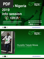 Startup Nigeria 2019 Info Session: Enabling Entrepreneurs Succeed in Nigeria