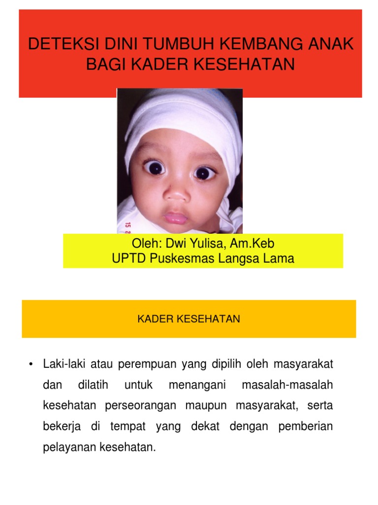 Panduan Deteksi Dini Tumbuh Kembang Anak | PDF