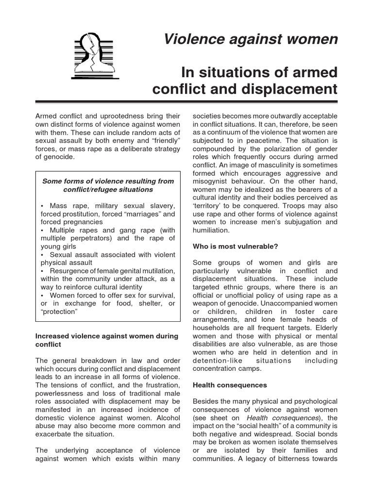 Women in Conflicts | PDF | Domestic Violence | Child Sexual Abuse