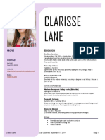Clarisse Lane: Profile