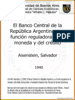 El banco de la república  Argentina  la función reguladora de la moneda y el credito