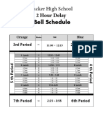 2 Hour Delay Bell Schedule