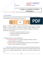 Analyse Et Synthèse Des Filtres Analogiques