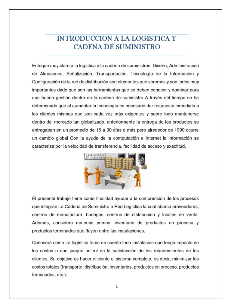 Introduccion A La Logistica y Cadena de Suministro | PDF | Logística ...