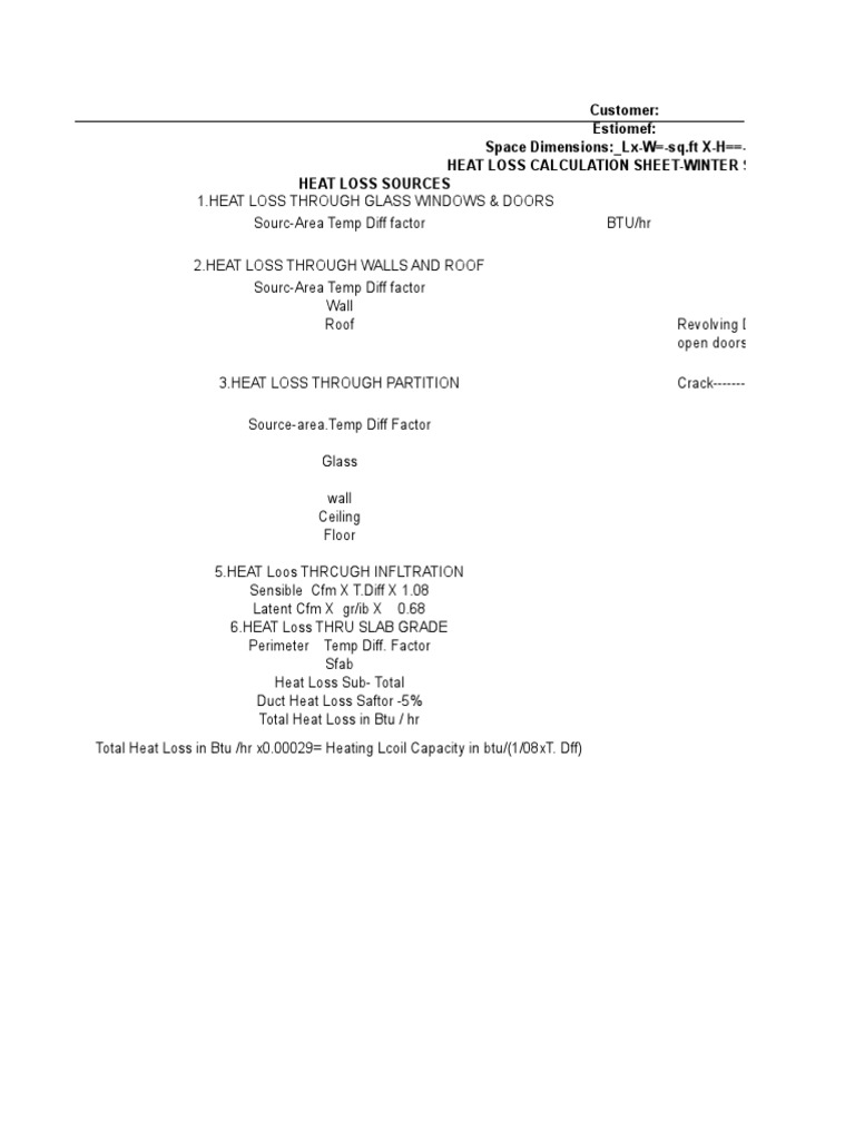 Calculate commercial building heating needs PDF Building
