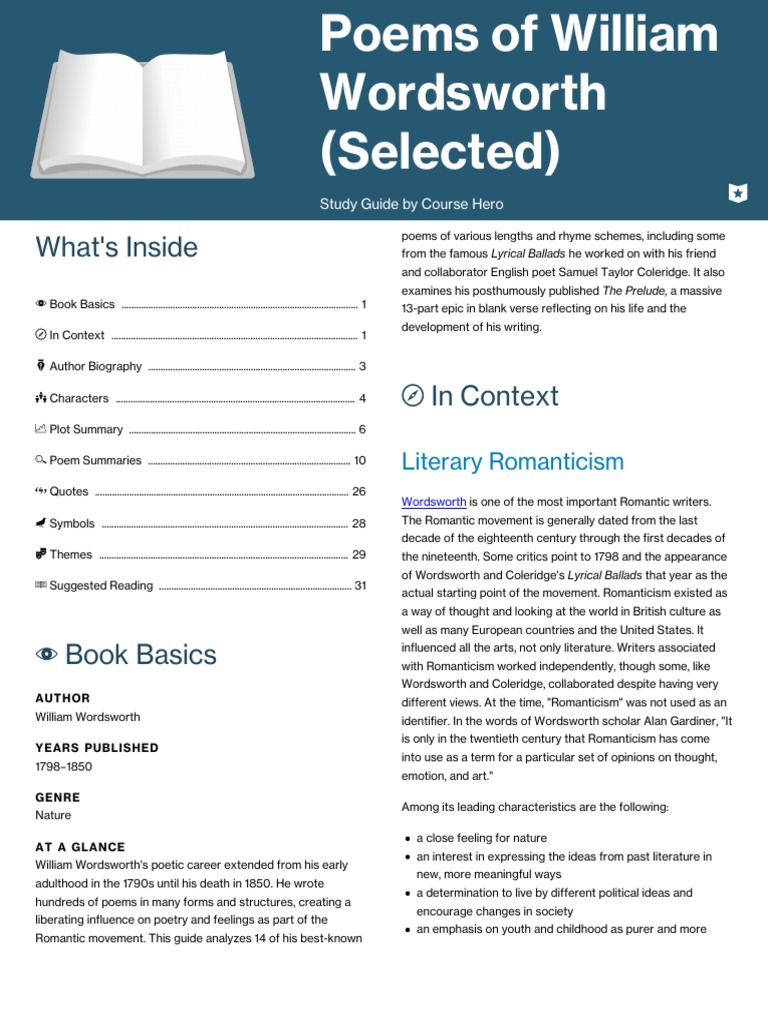 Shakespearean Poems | PDF | William Wordsworth | Samuel Taylor Coleridge