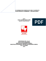 Análisis de Las Variables de Cosecha de Caña y Su Impacto en El % Ceniza en Producto Terminado - Azúcar Blanco.