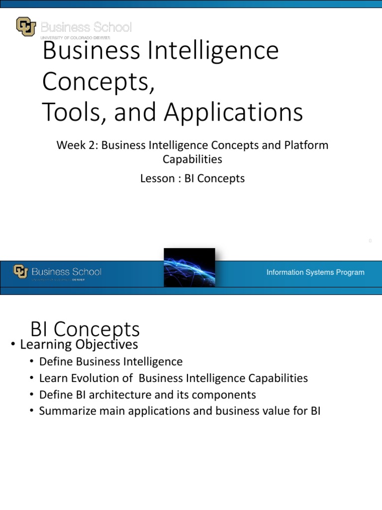B.I Week 2 Lesson 1 1.0d | PDF | Business Intelligence | Data Warehouse