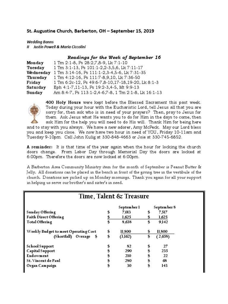 September 15 2019 Calendar