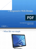 Responsive Web Design: Fort Collins Internet Professionals August 12, 2010