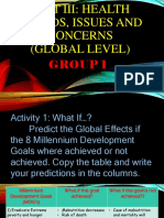 Unit Iii: Health Trends, Issues and Concerns (Global Level) : Group 1