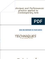 Techniques and Performances Practice Applied To Contemporary Arts 2