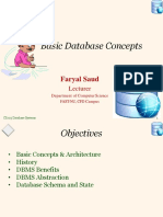 Basic Database Concepts: Faryal Saud