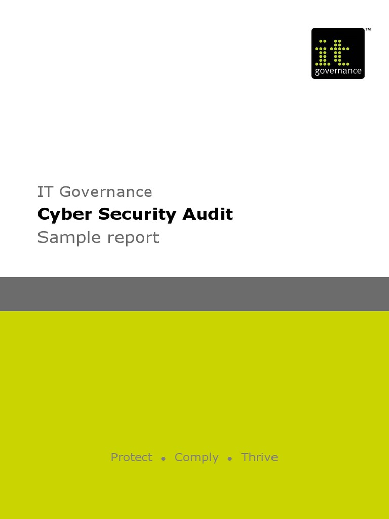 Cyber Security Audit Sample Report v2.1 | Security | Computer Security