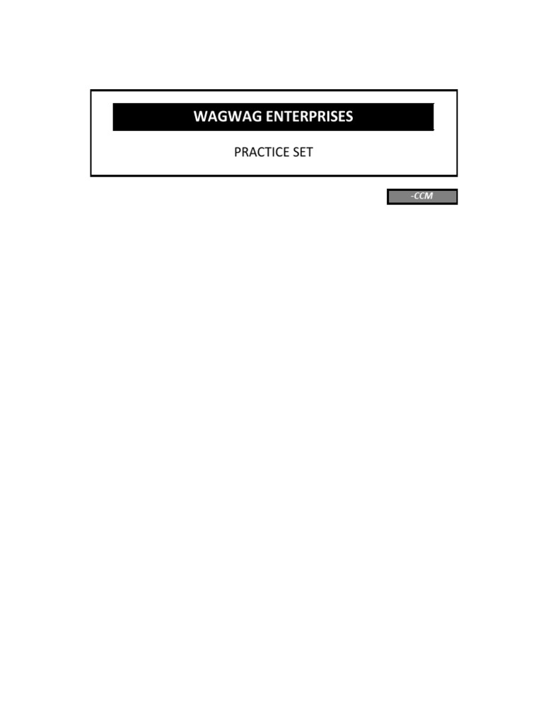 Accounting Practice Set | PDF | Debits And Credits | Expense