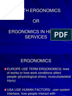 Health Ergonomics OR Ergonomics in Health Services