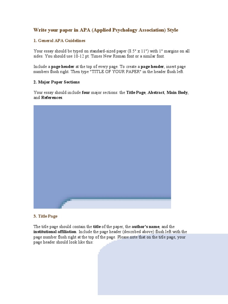 General Format (Cont'd) : Your Essay Should Include Four Major Sections ...