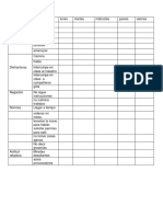 Tabla para Observación de Conducta