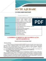 PROPAGANDA Empreendedorismo 1 e 2 Sem a Empresa Farmácia de Manipulação QUINTAESSÊNCIA