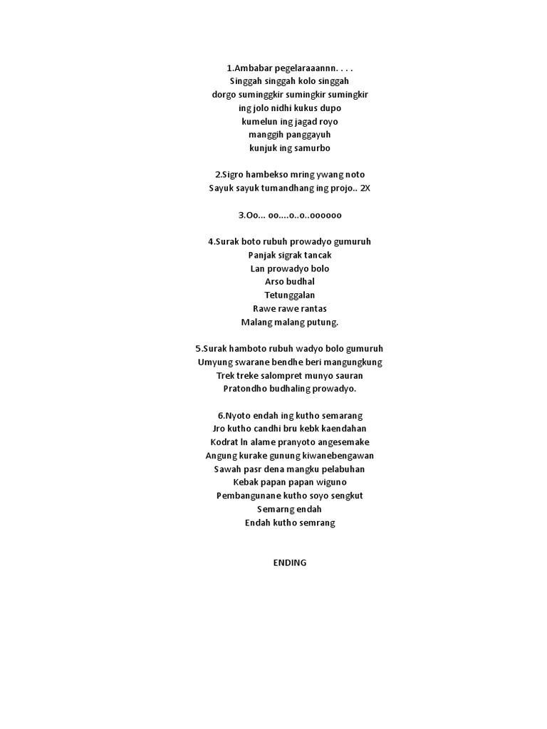Nynyian Lagu Jaranan