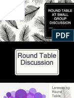 Round Table at Small Group Discussion 