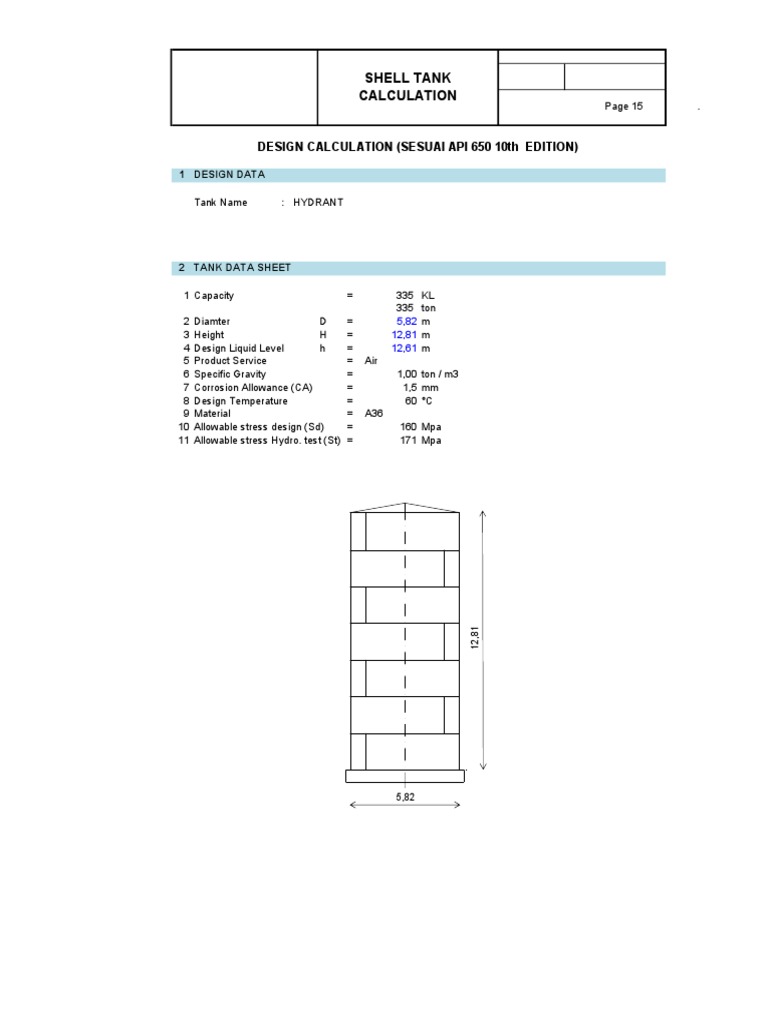 Shell Tank Design Calculations | PDF | Stress (Mechanics) | Physical ...