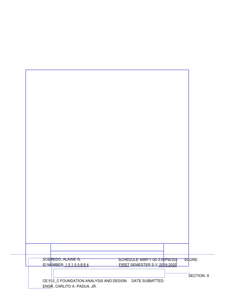 CE 512_C Foundation Analysis Schedule | PDF | Science & Mathematics