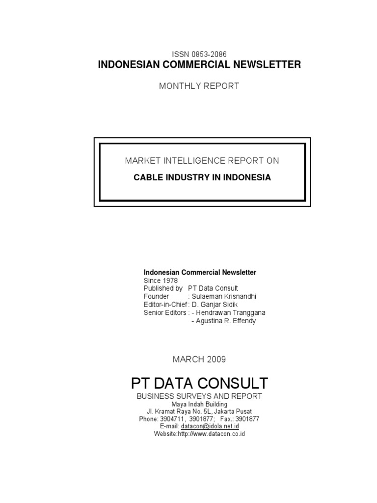 Cable Industry in Indonesia PDF, PDF, Insulator (Electricity)