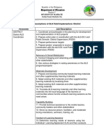 Job Descriptions of ALS Field Implementers