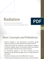 Radiation: Department of Chemical Engineering University of Engineering and Technology Lahore