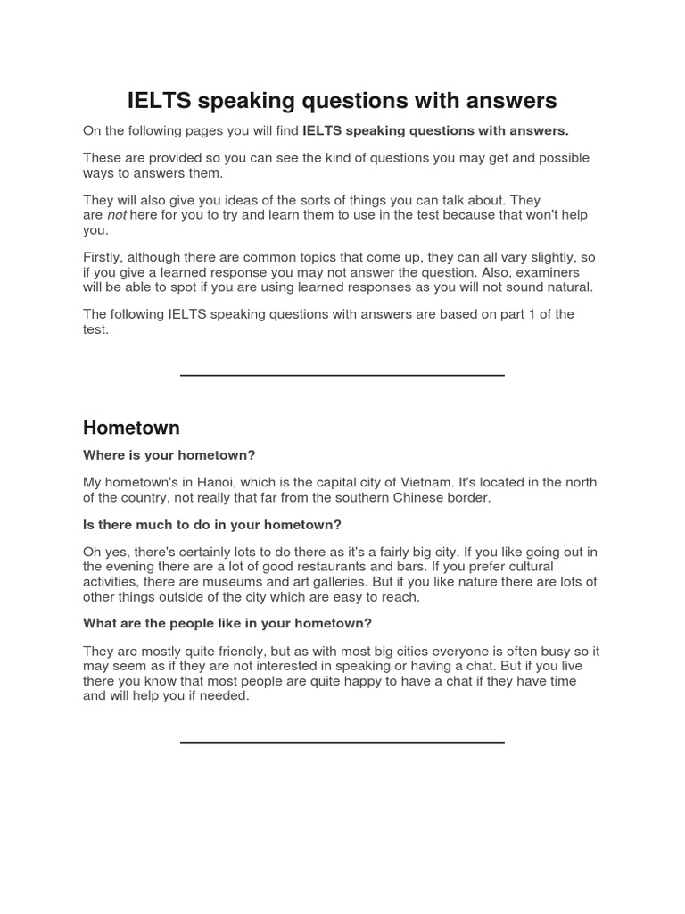 Ielts Questions And Answers Leisure Swimming
